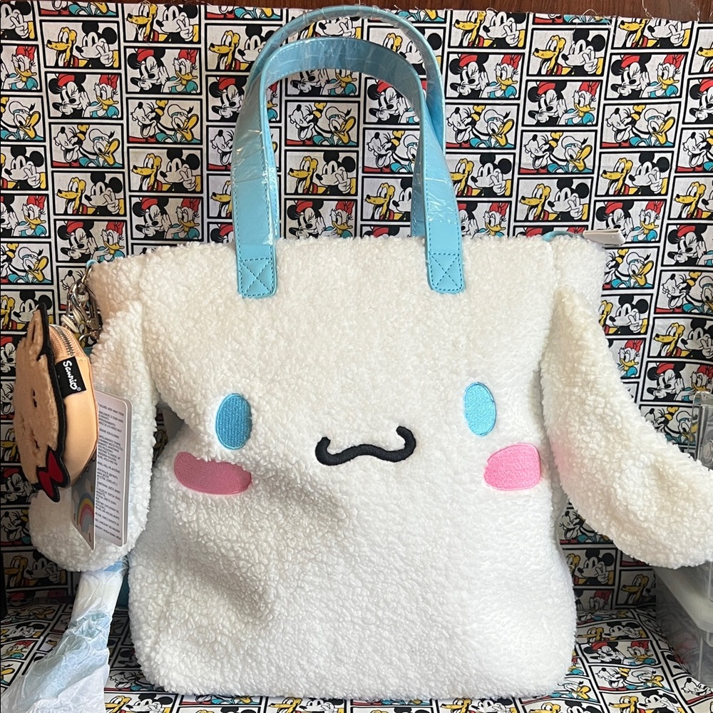 Loungefly Sanrio Cinnamoroll Sherpa Tote With Coinbag 2025 NWT